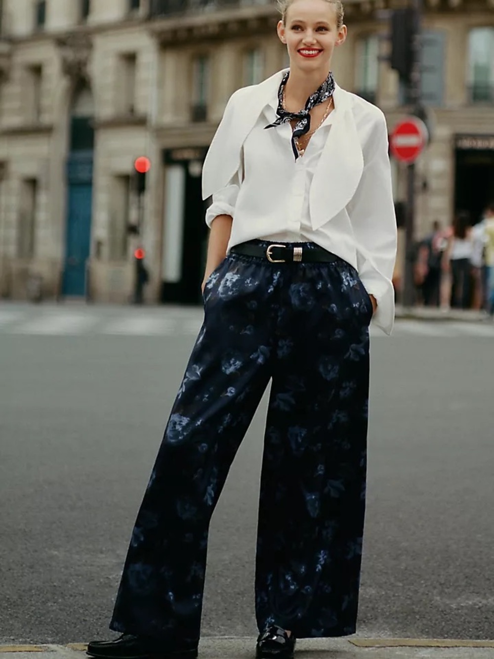 Anthropologie The Somerset Collection Jacquard Full-Length Pull-On Pants